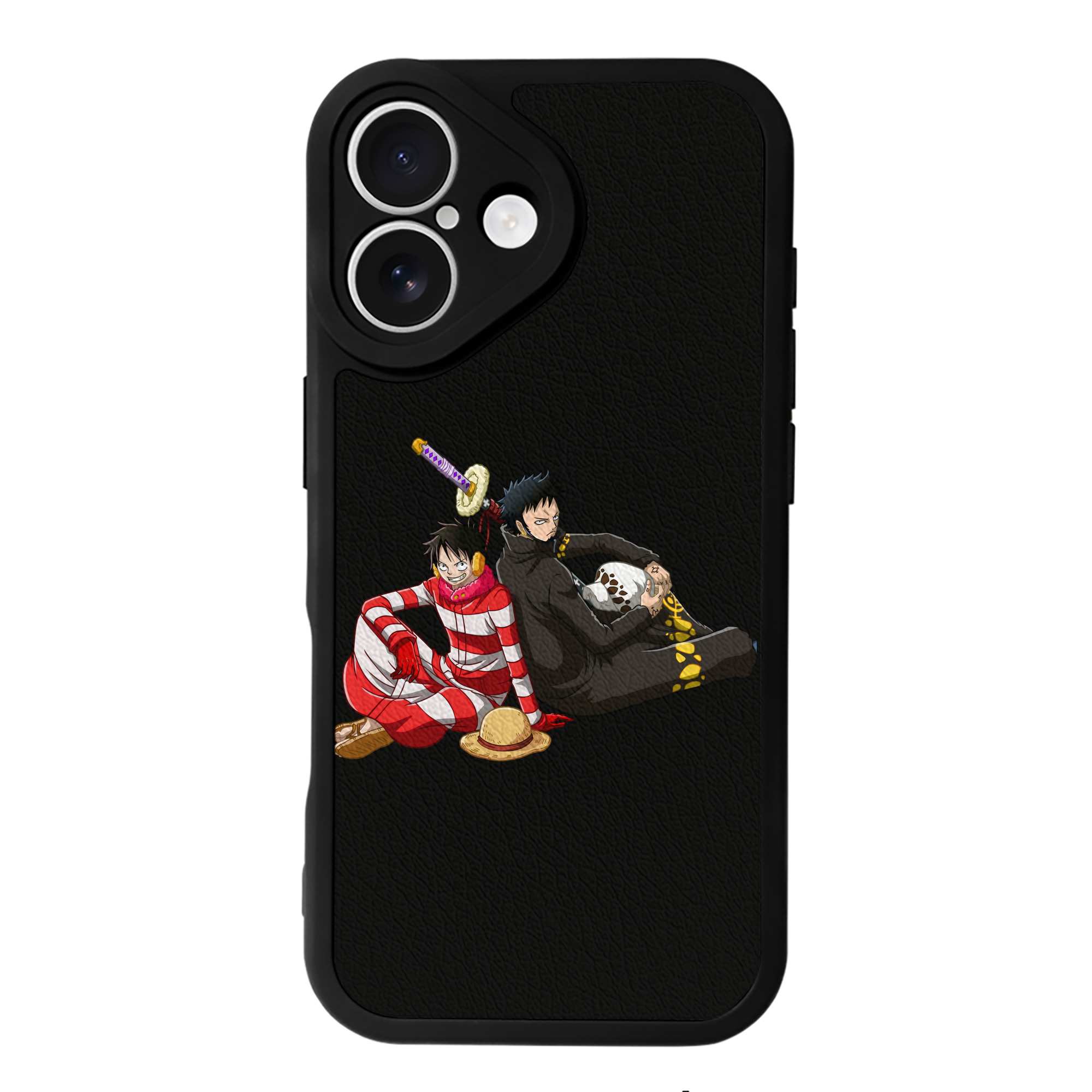 （画像用） ワンピース モンキー・D・ルフィ ONE PIECE Monkey D. Luffy 【iPhone 16シリーズ対応】シリコンスマホケース（レザー調） 材質：シリコン